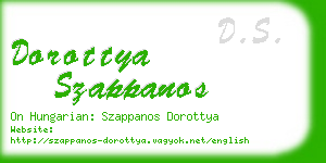 dorottya szappanos business card